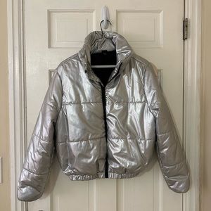 Metallic Puffer Jacket